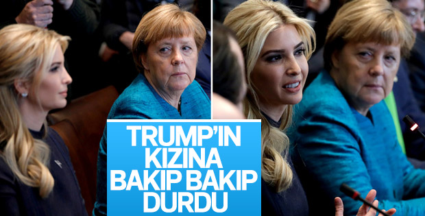 Merkel'in Trump'ın kızı İvanka'ya bakışı sosyal medyada