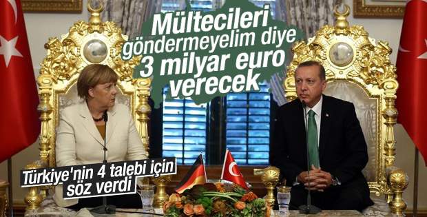 Merkel'den Türkiye'ye AB fonlarından 3 milyar euro sözü
