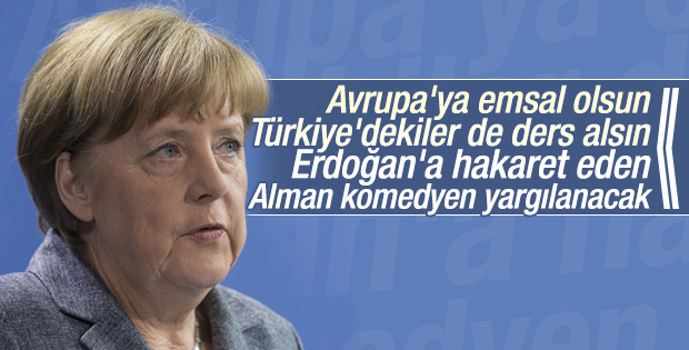 Erdoğan'a hakaret eden Alman komedyene soruşturma