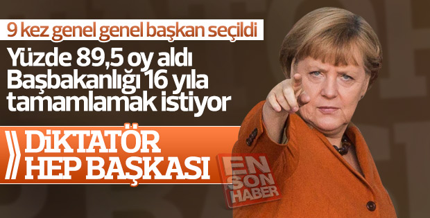 Angela Merkel dokuzuncu kez parti başkanı seçildi