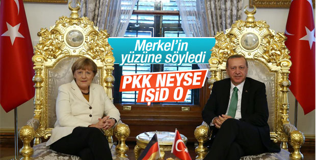 Erdoğan ile Merkel bir araya geldi