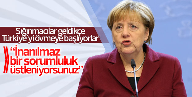 Merkel'den Türkiye'nin sığınmacı politikasına övgü