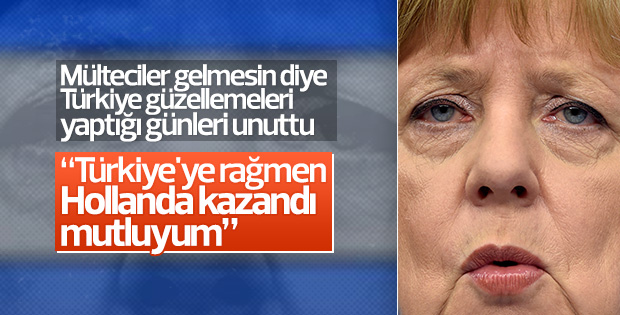 Merkel'den Hollanda seçimlerine ilişkin açıklama