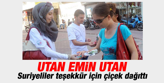 Suriyeli gençlerden Mersin halkına teşekkür