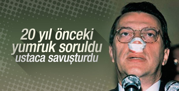 Gazeteciden Mesut Yılmaz'a 'kırık burun' sorusu