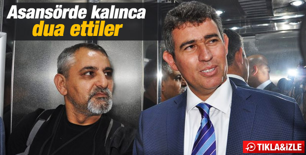Metin Feyzioğlu asansörde mahsur kaldı İZLE
