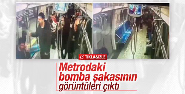 Metroda bomba şakasının görüntüleri ortaya çıktı