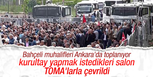 Ankara'da 'Bahçeli istifa' sloganları