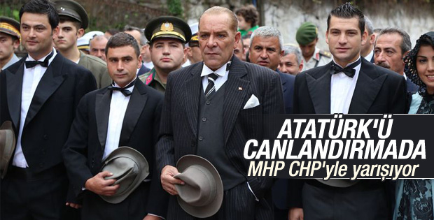 MHP'li belediyeden temsili Atatürk canlandırması