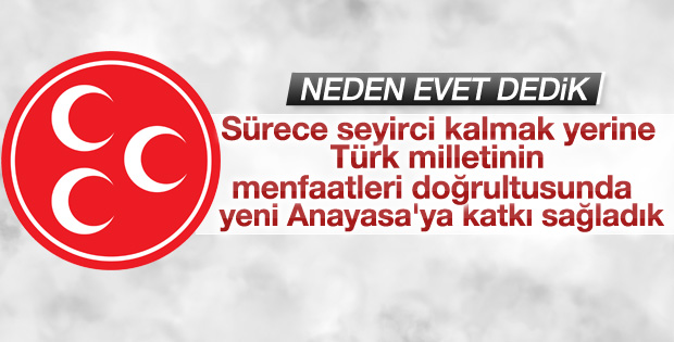 MHP'den anayasa değişikliği açıklaması