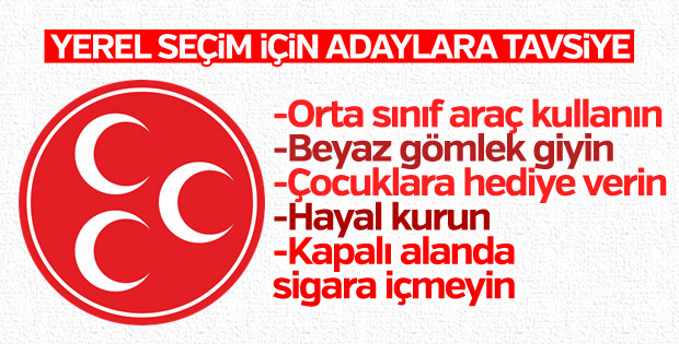 MHP'den yerelde adaylara tavsiye kitapçığı