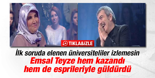 Kim Milyoner Olmak İster'de Emsal Teyze'nin başarısı-İzle