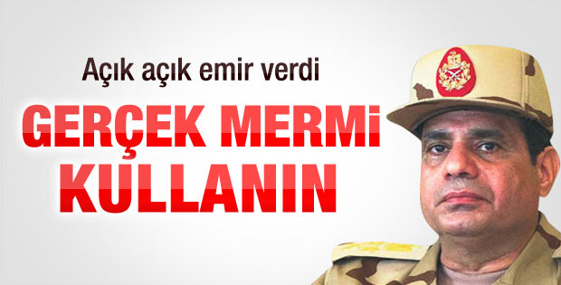 Mısır'da gerçek mermi kullanın talimatı