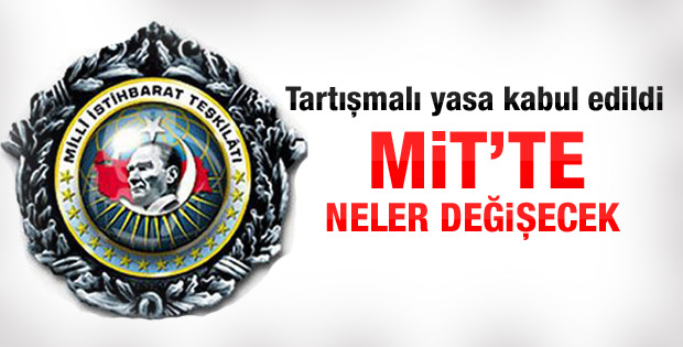 MİT Kanunu'nda değişiklik kabul edildi