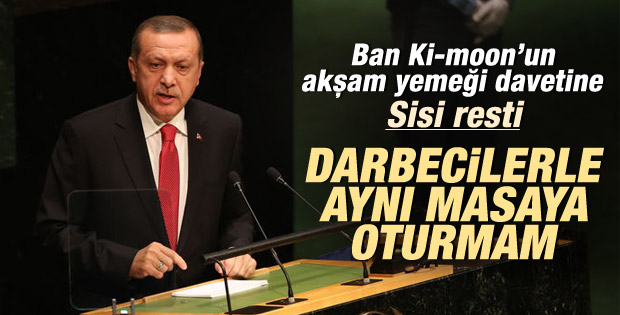 Erdoğan'dan Birleşmiş Milletler'de Sisi resti