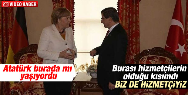 Merkel'den Davutoğlu'na Atatürk sorusu