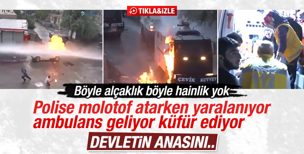 Polise molotof atarken yaralanan terörist