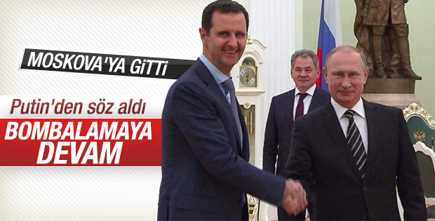 Beşar Esad Moskova'da Putin'le görüştü