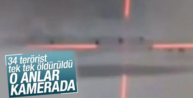 Şırnak'ta teröristlerin vurulma anı kamerada