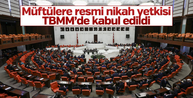 Müftülere nikah kıyma yetkisi TBMM'den geçti