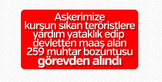 259 muhtar görevden alındı