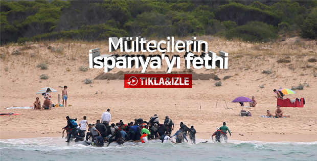 İspanya plajlarına ulaşan göçmenler