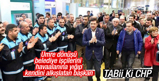 CHP'li Murat Hazinedar işçilere kendini alkışlattı