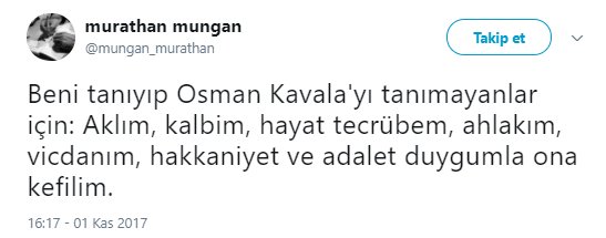Murathan Mungan Osman Kavala'ya kefil oldu