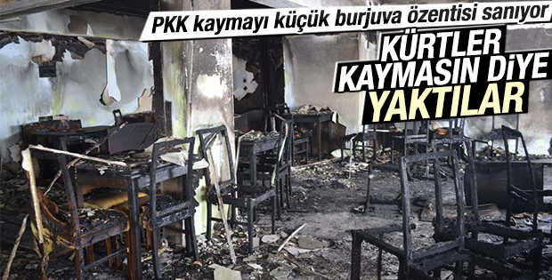 Muş'ta kayak merkezi tesisini yaktılar