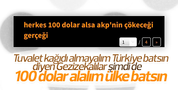 Herkes 100 dolar alsın Türkiye batsın istiyorlar