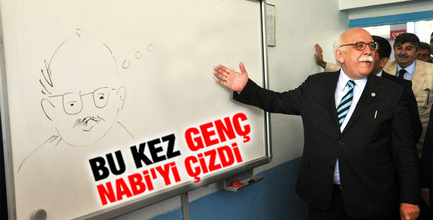 Nabi Avcı öğrencilere gençliğinin karikatürünü çizdi