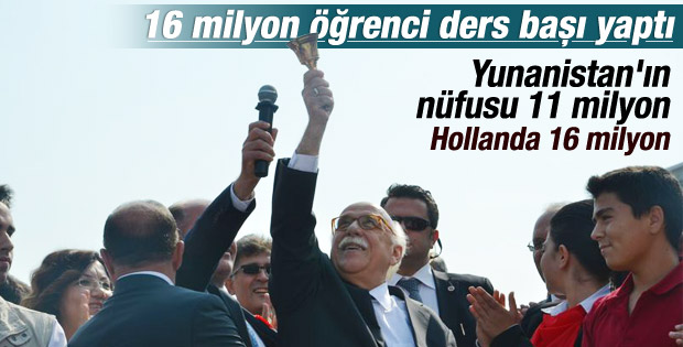 Nabi Avcı yeni öğretim yılını başlatan zili çaldı İZLE