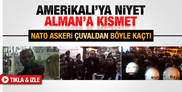 Hatay'da Alman askerlerin başına çuval geçirilmek istendi