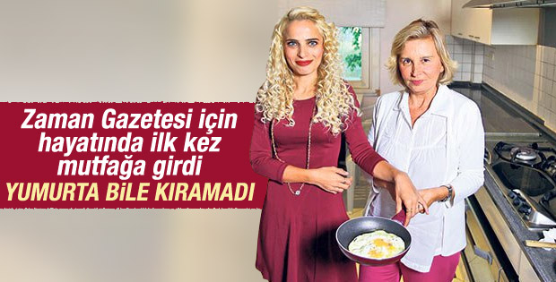 Nazlı Ilıcak Zaman gazetesi için mutfağa girdi
