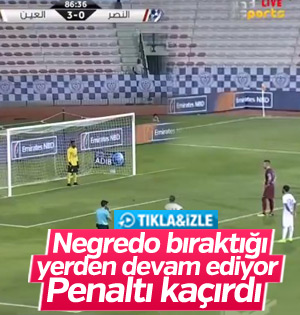 Negredo Al Nasr'daki ilk maçında penaltı kaçırdı