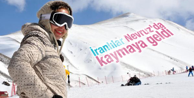 Nevruz tatilini fırsat bilen İranlılar Palandöken'e geldi