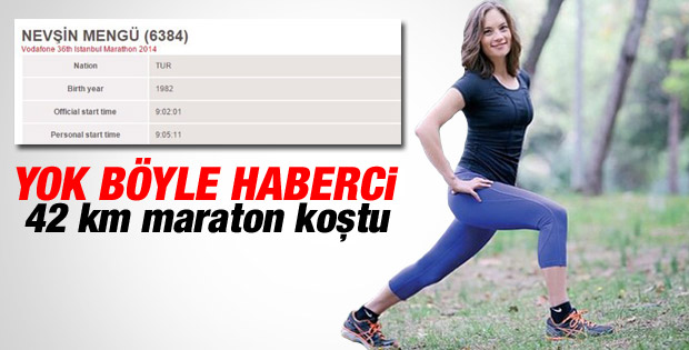 Nevşin Mengü İstanbul Maratonu'nda koştu