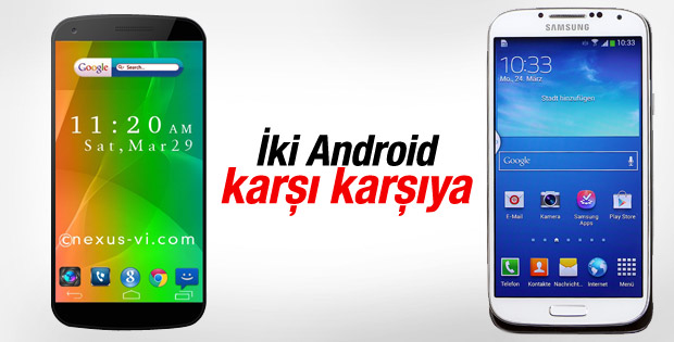 Nexus 6 ve Galaxy S5 karşılaştırması