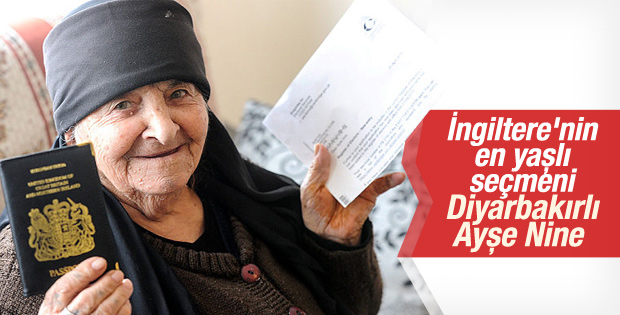 İngiltere'nin en yaşlı seçmeni Ayşe İçöz oldu