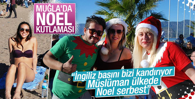 Muğla'da Noel kutlaması