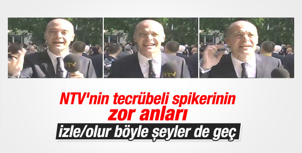 NTV spikerinin canlı yayında zor anları