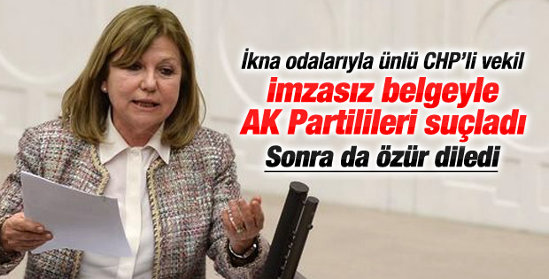 CHP'li Nur Serter'in kanıt gösterdiği belge imzasız çıktı