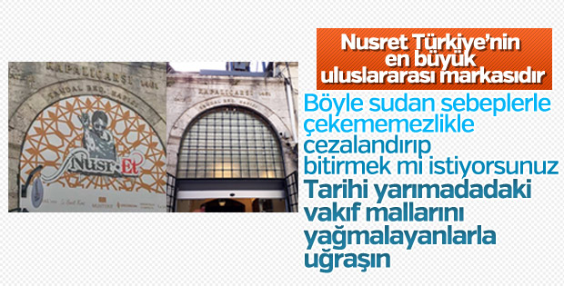 Kapalıçarşı'da Nusret tabelası indirildi