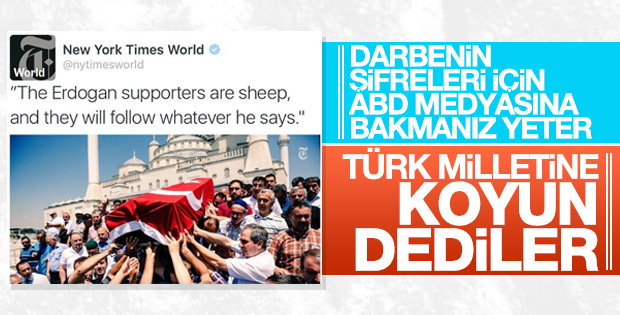 New York Times Türk milletine koyun dedi