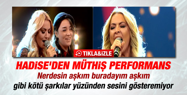 O Ses Türkiye'de Hadise'den Christina Aguilera şarkısı