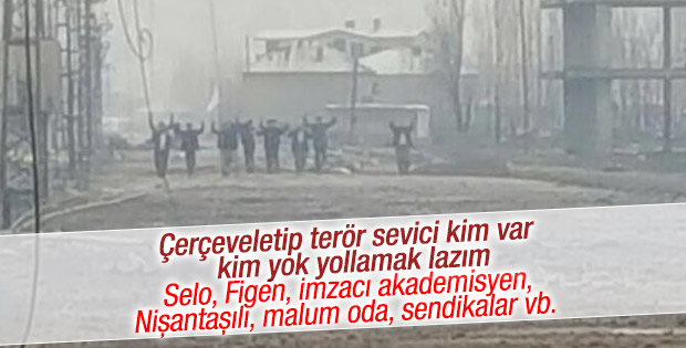 Yüksekova'da PKK'lıların teslim olduğu an