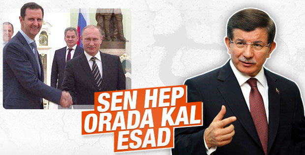 Davutoğlu: Keşke Esad hep Rusya'da kalsa