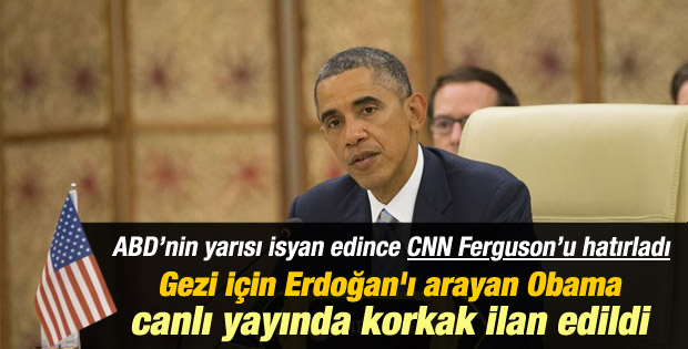 Gezi için Erdoğan'ı arayan Obama'ya Ferguson öfkesi