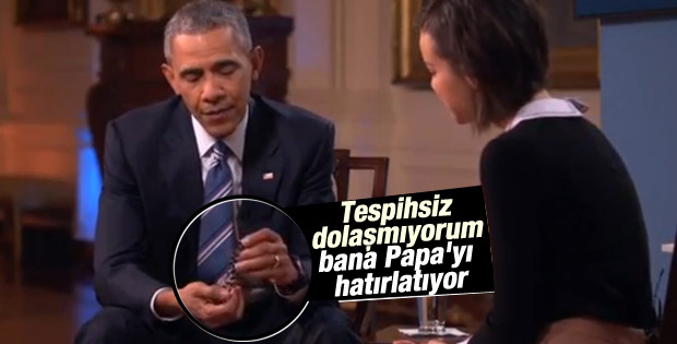 Obama Papa'nın tespihini yanından ayırmıyor