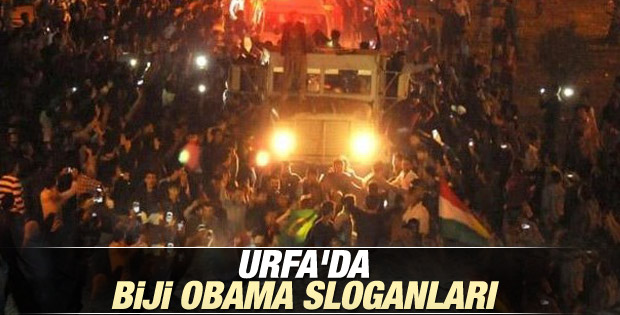 Şanlıurfa'da peşmergeye Kürtçe Obama sloganı